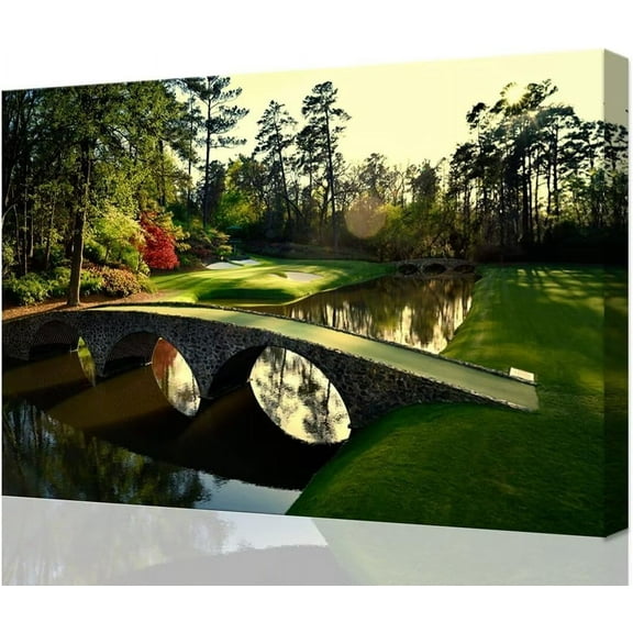 Aaheei Augusta National Golf Course Wall Art for Living Room Bedroom Bathroom Home Decorations Golf Art Golf Picture Poster Canvas Prints Ready to Hang