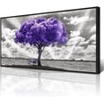 thumbnail image 1 of Aaheei Black Wall Art For Living Room Wall Decor For Bedroom Wall Decoration Office Purple Trees Canvas Prints Pictures Artwork Abstract Black and White Wall Painting Ready to Hang, 1 of 5