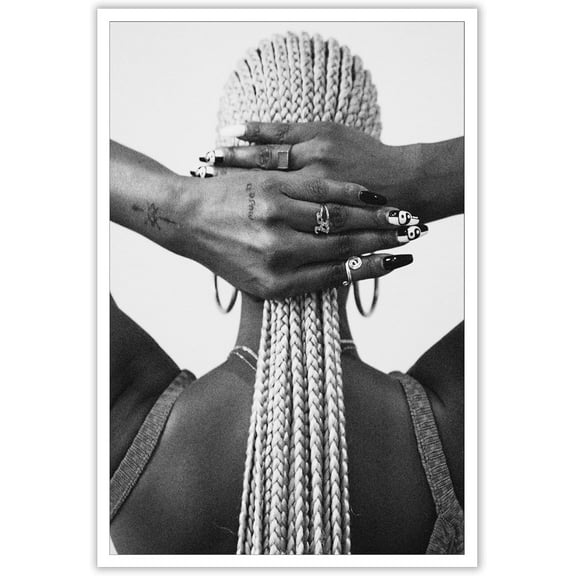 Aaheei Black Women Art Posters African Braid Canvas Wall Art Easy Braid Hair Prints Painting Salon Hairstyle Fashion Poster Female Hair Design Wall Decor For Bedroom Living Room 8 x 10 in