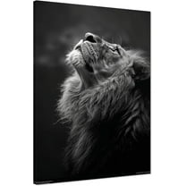 Aaheei Black and White Pictures Wall Decor Lion Canvas Wall Art for Living Room Decor Modern Wild Animal Posters Canvas Prints Artwork Ready to Hang