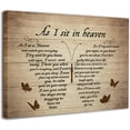 thumbnail image 1 of Butterflies Vintage Canvas Wall Art Canvas As I Sit in Heaven and Watch You Everyday Poem Painting on Canvas Wooden Background Rustic Inspirational Quotes Wall Art Paintings Quotes Poem Room, 1 of 6