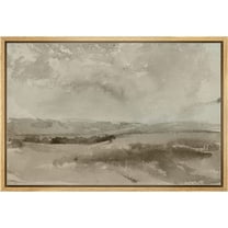 Aaheei Canvas Print Wall Art Pastel Brown Mountain Valley Landscape Nature Wilderness Illustrations Modern Art Decorative Minimal Rustic for Living Room, Bedroom, Office