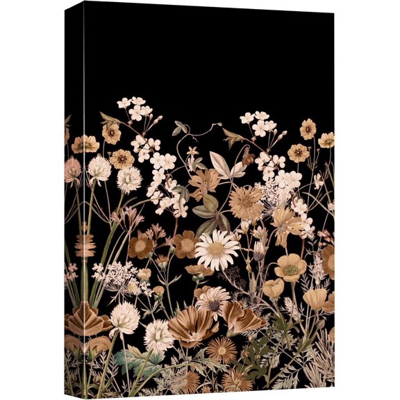 Aaheei Canvas Print Wall Art Vintage Botanical Collage Elegant Floral Composition Nature Wilderness Photography Modern Art Decorative Multicolor Rustic Relax/Calm/Cozy Colorful for Bedroom 12x12