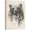 thumbnail image 1 of Aaheei Canvas Wall Art Bear and Spring Forest Double Exposure Photography Animals Wildlife Digital Art Modern Art Rustic Portrait Edgy for Living Room, Bedroom, Office, 1 of 3
