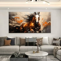 Aaheei Canvas Wall Art, Horse Painting, Home Decor - Bedroom, Bathroom, Kitchen - Abstract Animal Art