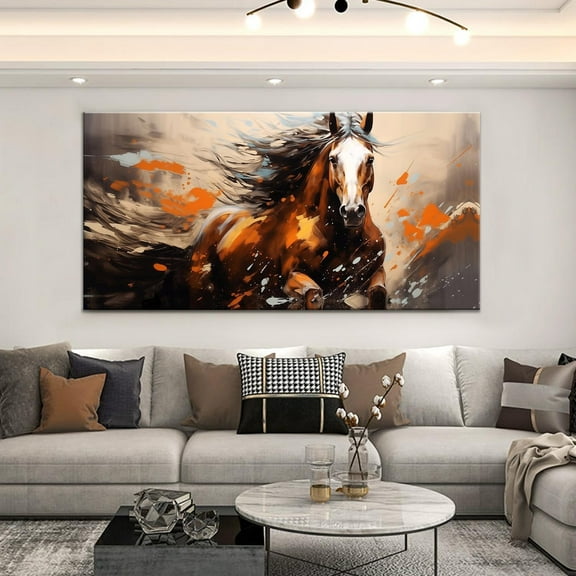Aaheei Canvas Wall Art, Horse Painting, Home Decor - Bedroom, Bathroom, Kitchen - Abstract Animal Art