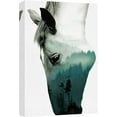 thumbnail image 1 of Aaheei Canvas Wall Art A Wild Horse and Foggy Mountain Double Exposure Photography Animals Wildlife Digital Art Modern Art Rustic Portrait Edgy for Living Room, Bedroom, Office, 1 of 3