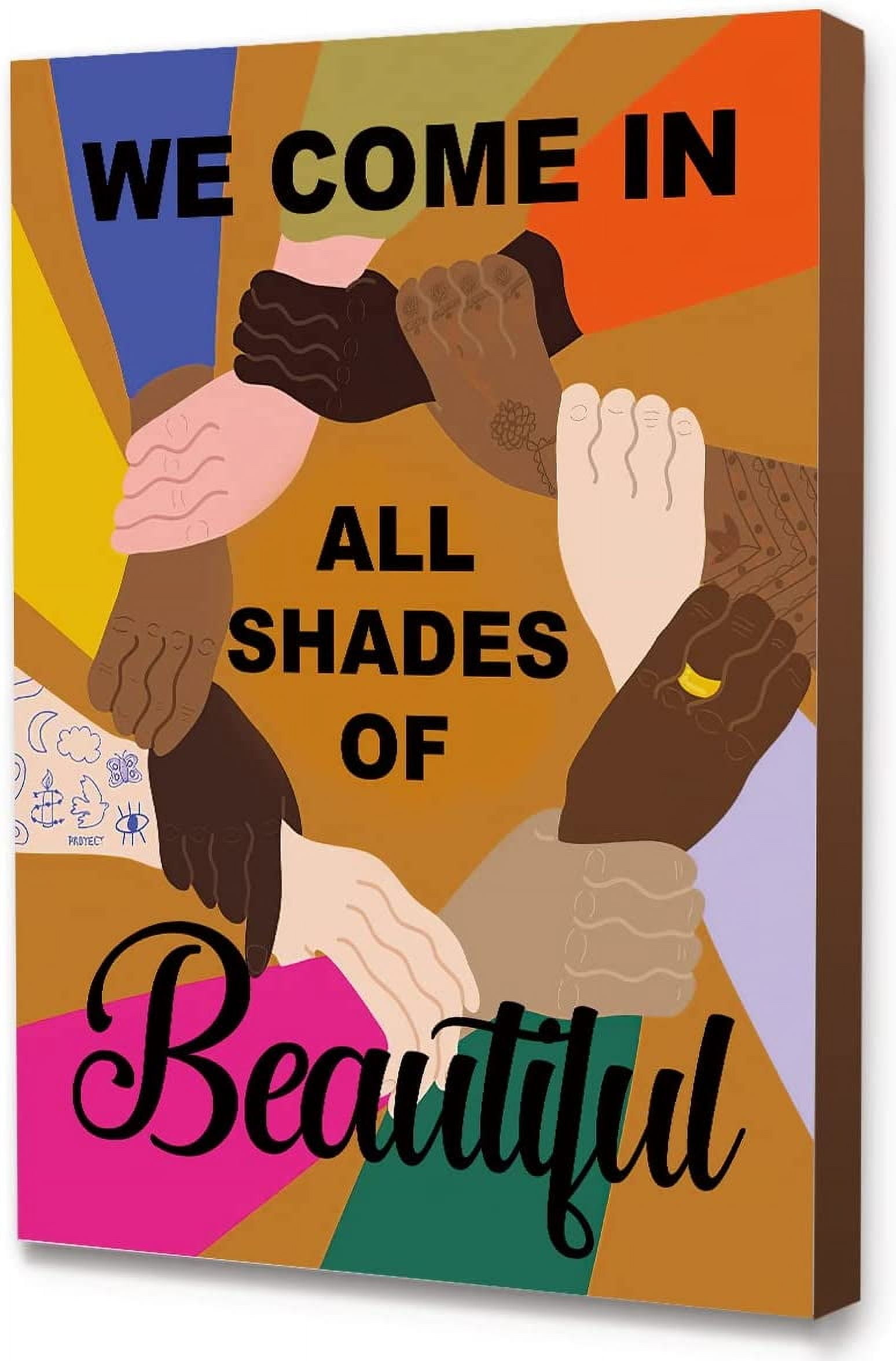 Aaheei We Come In Shape of Beautiful Canvas Wall Art,Multicultural ...