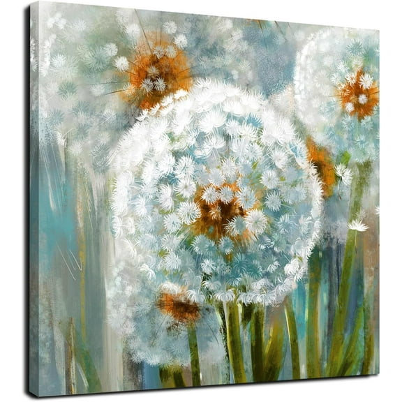 Aaheei Dandelion wall art white flower wall decor High Definition Printing Waterproof Fade Resistant Ready to Hang Wide Application & Stylish Gift 8x10