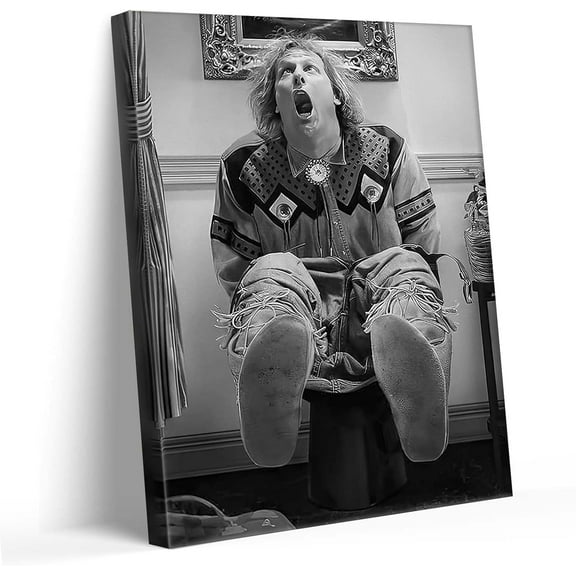 Aaheei Funny Canvas Wall Art Bathroom Decor Black Humorous Comedy Movies Poster Dumb and Dumber Oil Painting Modern Artwork for Living Room Dorm Wall Home Decoration