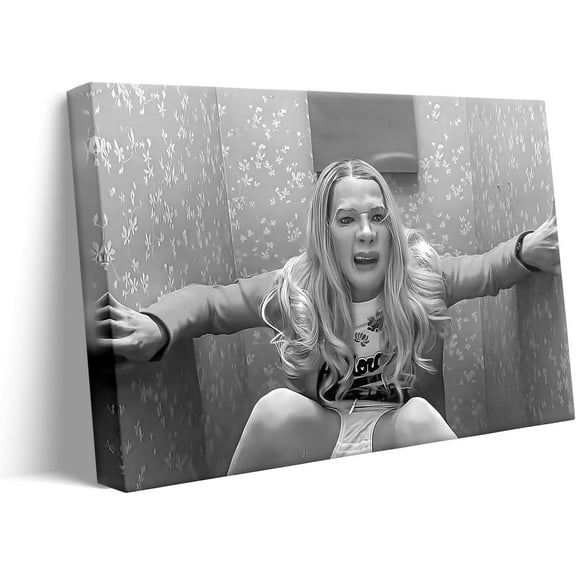 Aaheei Funny Canvas Wall Art Bathroom Decor Black and White Comedy Movies Poster White Chicks Oil Painting Modern Artwork for Living Room Dorm Wall Home Decoration
