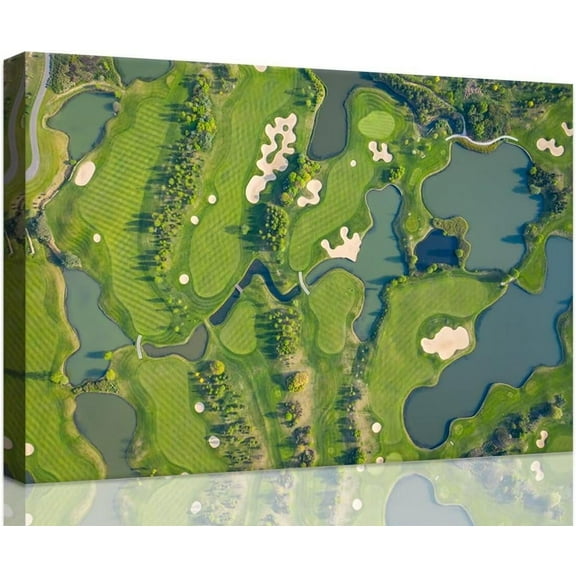 Aaheei Golf Course Wall Art for Living Room Bedroom Bathroom Home Decorations Fairway Golf Course Picture Poster Canvas Prints Modern Artwork Ready to Hang