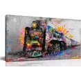 thumbnail image 1 of Graffiti Canvas Wall-Art for Living Room Large Size - Wall Art for Teen Boys Bedroom - Train Poster Wall Decor Ready to Hang, 1 of 5