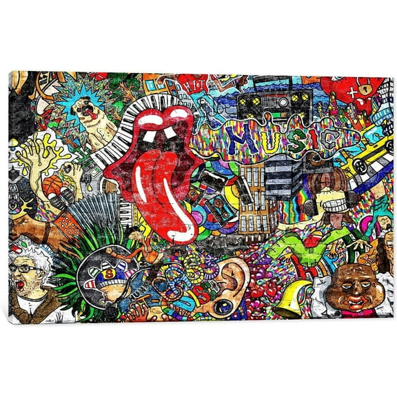 Aaheei Graffiti Wall Art - Graffiti Street Art Canvas Prints for Wall Decor, Modern Cool Artwork for Guys Bedroom Man Cave Decoration
