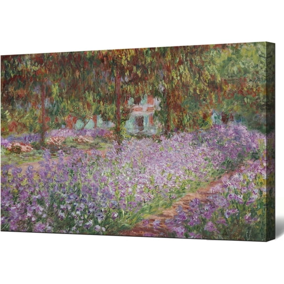 Aaheei Irises in Monet's Garden, 1900 by Claude Monet - Canvas Art Wall Decor Painting Picture Print