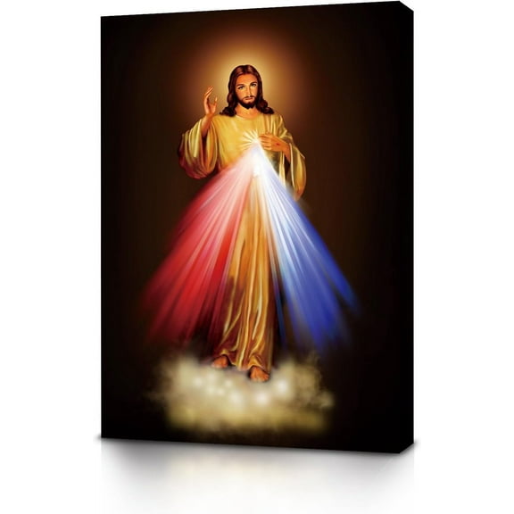 Aaheei Jesus Christ Canvas Wall Art Modern Religious God Poster HD Print Painting Picture Artwork for Bedroom Living Room Decor