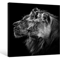 Aaheei Lion Canvas Wall Art Black and White Wildlife Pictures African Animal Prints Artwork for Office Living Room Bedoom Decor