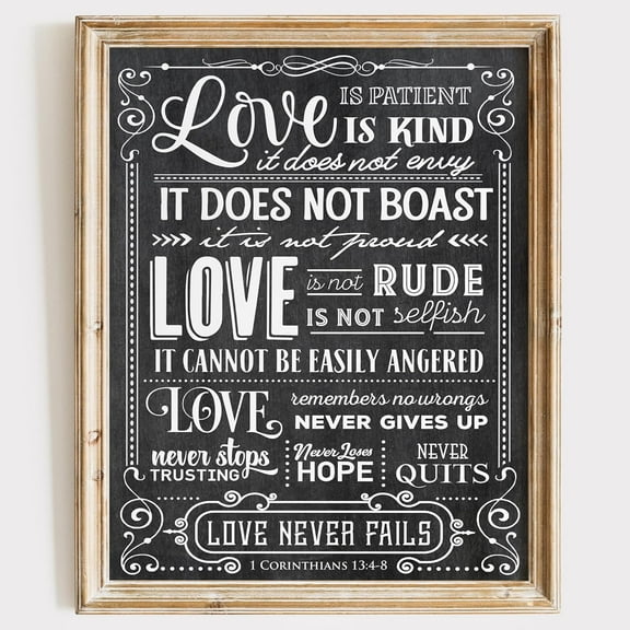 Aaheei Love is Patient Art Print - Un| Inspirational and Romantic Wall Decor | Add a Touch of Warmth and Affection to Your Home | Wall Decor for Living Rooms | Wall Decor For Bedroom