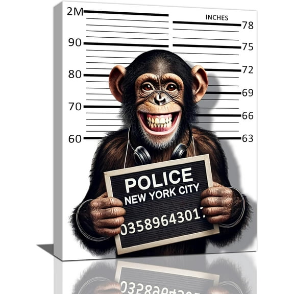 Aaheei Monkey Wall Art Funny Gorilla Pictures Monkey Canvas Wall Decor Gorilla Painting Home Modern Artwork Decorations for Living Room Bedroom Bathroom Office
