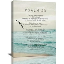 Aaheei Psalm 23 Wall Art Psalm 23 Canvas Wall Decor Scripture Bible Verse Prints Painting Christian Religous Artwork for Bedroom Living Room Church