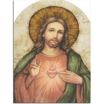 Aaheei Sacred Heart of Jesus Pictures Canvas Wall Art Poster Picture Home Room Decor Painting