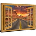 thumbnail image 1 of Aaheei Sunset Desert Scene Wall Art for Fake Windows Farmhouse Wall Decor Vintage Western Photography Painting Prints Modern USA Scenery Canvas Poster Artwork Bedroom Office Home Decoration, 1 of 6