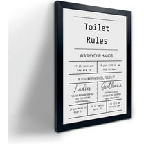 Aaheei Toilet Rules Quotes Bathroom Sign - Funny Bathroom Decor Bathroom Signs, Funny Bathroom Wall Art, Bathroom Decor Signs, Funny Bathroom Signs, Toilet Art, Guest Bathroom Wall Decor