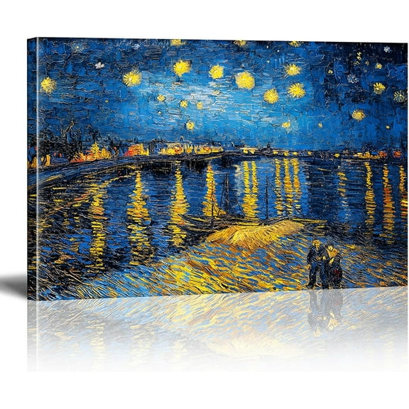 Aaheei Van Gogh Canvas Wall Art Canvas Print Starry Night Van Gogh Famous Painting Pictures Abstract Landscape Pictures Printed on Canvas Wall Art for Home Office Decorations