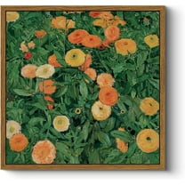 Aaheei Vibrant Floral Canvas Wall Art 10'x10' Nature-Inspired Impressionist Painting, Colorful Flowers Square Nature Botanical Print, Home Office Bedroom Decor