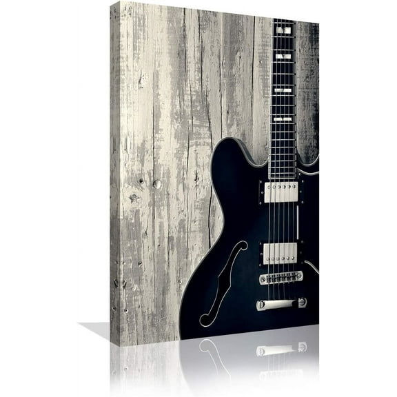 Aaheei Vintage Guitar Music Wall Art Background Canvas Paintings Home Decor Guitar Pictures Posters Prints for Bedroom Living Room Ready to Hang