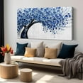 thumbnail image 1 of Aaheei Wall Art for Living Room Bedroom Home Office Blue Tree of Life Wall Art Floral Picture Wall Decor Modern Canvas Prints, 1 of 5