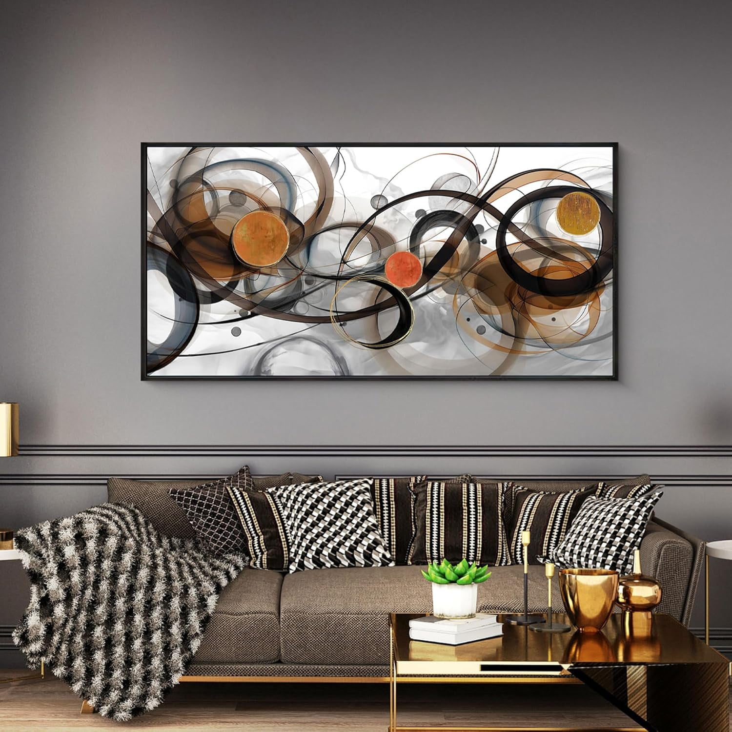 Aaheei Wall Art for Living Room - Black and Gray Canvas Picture Artwork for  wall Modern Abstract Minimalist Paintings OverWall Decor - Walmart.com, image size:1500x1500