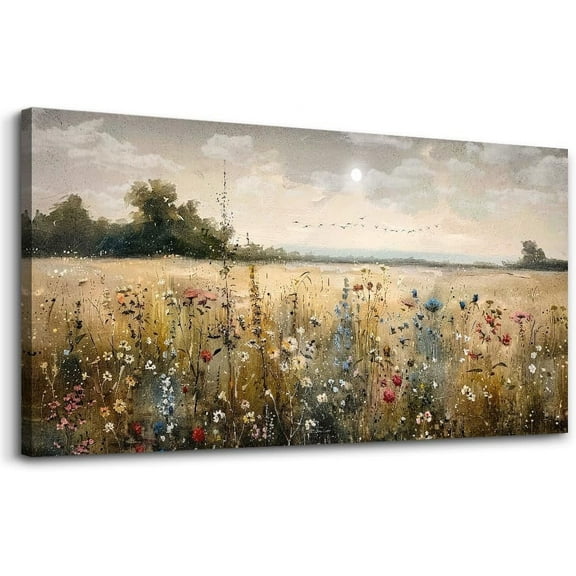 Aaheei Wall Decor For Living Room Canvas Prints Wall Art Bedroom Office Decoration Vintage Abstract Painting Rural Natural Landscape Artworks Pictures Ready To Hang Farmhouse Home Decor