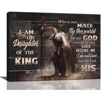 Aaheei Warrior Motivational Wall Art Scripture Bible Verses Pictures Christian Decor for Women Girls Quotes Canvas Prints Painting Decorations Artwork Bedroom Bathroom