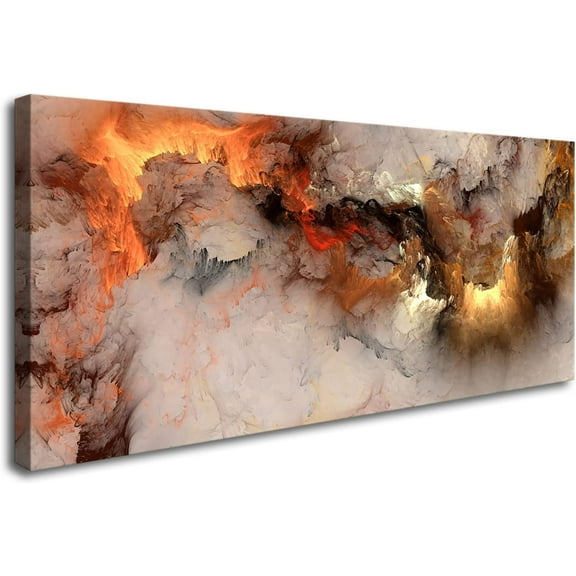 Aaheei YP1075 Abstract Clouds Modern Wall Art Decor Orange Abstract Poster Art abstract wall art for living room Bedroom Kitchen Home and Office Wall Decor