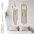 thumbnail image 1 of Aaihamo 3Pcs Macrame Dreamcatcher, Crochet Crescent Moon Star Dream Catcher with Long Tassel, Cotton Handmade Bohemian Decor for Home Wall Decor, 1 of 9