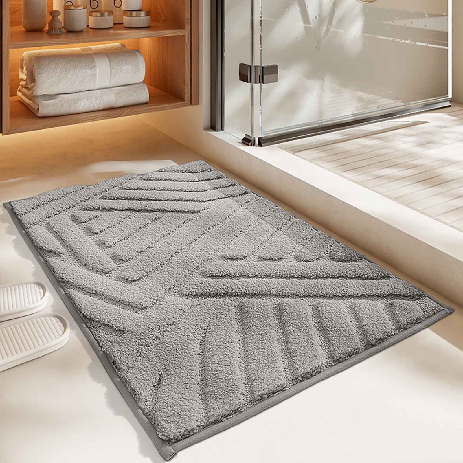 Aaihamo Bathroom Rugs Home Decor Color Bathroom Flocking Absorbent