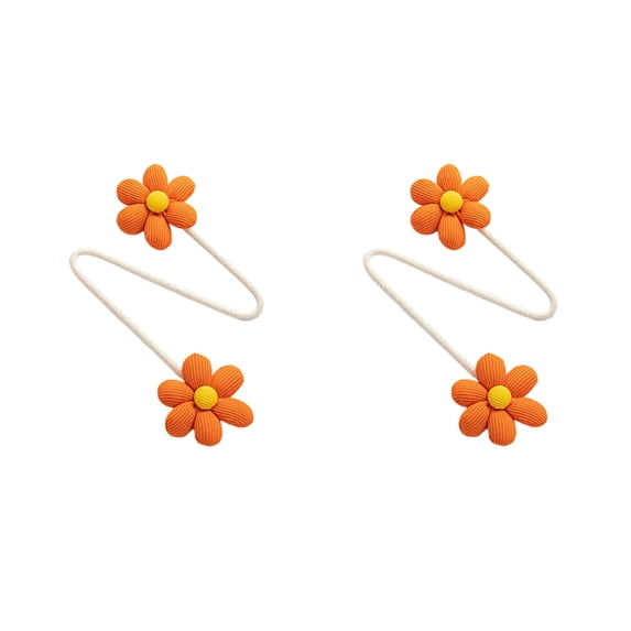 Aaihamo Bendable Curtain Tiebacks, 2 Pack Floral Twists Curtain Tiebacks, Decorative Curtain Holdbacks for Drapes Sheers Home Window