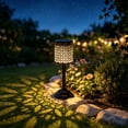 thumbnail image 1 of Aaihamo Outdoor Solar Table Lamp, Black Openwork Waterproof Ironwork LED Projection Light, Solar Powered Peony Flower Table Lamp for Outdoor Garden Yard, 1 of 6
