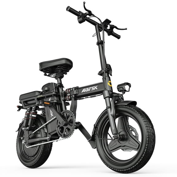 Aairsk 14'' Electric Bike for Adults, 500W Motor 48V 15Ah Battery Electric Bicycle, Folding Ebike, UL2849