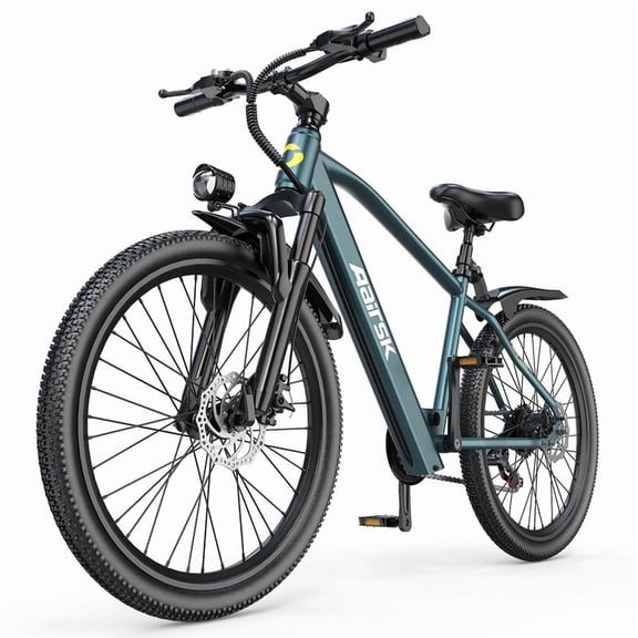 Aairsk 24'' Electric Bike for Adults 22MPH, 400W Motor Ebikes, 36V 10AH Battery, 7-Speed, 40Miles Long Range Mountain Bike, Blue