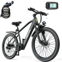 Aairsk Electric Bike 26", 22mph Ebike for Teens, 400W Motor, Mountain Bike with 36V 10AH Lithium Battery, Black