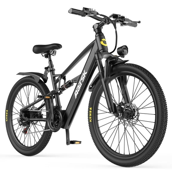 Aairsk F1 Electric Bike, 748W Motor, 36V 13AH Battery, Dual Suspension, 26" Tires – Ideal for City & Trail Rides