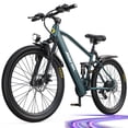 thumbnail image 1 of Aairsk GT900 24-inch Electric Mountain Bike (Blue), 400W motor, top speed 25 mph, 36V 13Ah battery, Shimano 7-speed gear system, suspension fork, off-road electric bike, 1 of 1