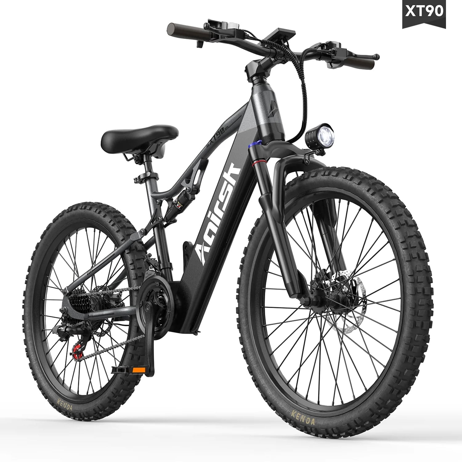 Aairsk XT90 1500W Peek Motor 28MPH Ebike For Adults,48V 20AH Battery,26" Electric Bike With Full Suspension UL2849