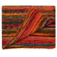 thumbnail image 1 of Aakriti Handmade Rag Rug, Chindi Rug, Multicolored, Indian Rug, Recycled Rug, Boho Style, Decorative Rug ( 5x3 ft) (Orange), 1 of 5