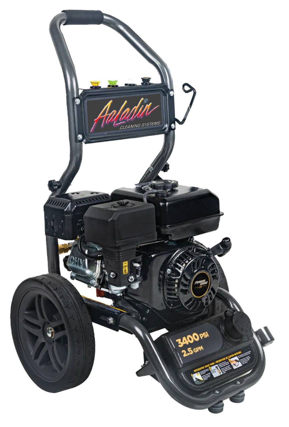 Aaladin Cleaning Systems 3400 Psi 2.5 Gpm Gas Powered Cold Water Pressure Washer With 4 Spray Tips