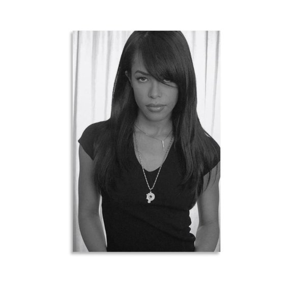 Aaliyah Dana Haughton Actor Poster Photo (4) Posters Wall Art Painting Canvas Gift Living Room Prints Bedroom Decor Poster Artworks 16x24inch(40x60cm)