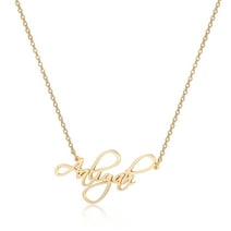 Aaliyah Necklace Personalized, 14K Gold Filled Ivy Name Necklace Personalized Nameplate Necklace Jewelry Gifts for Women Teen Girls