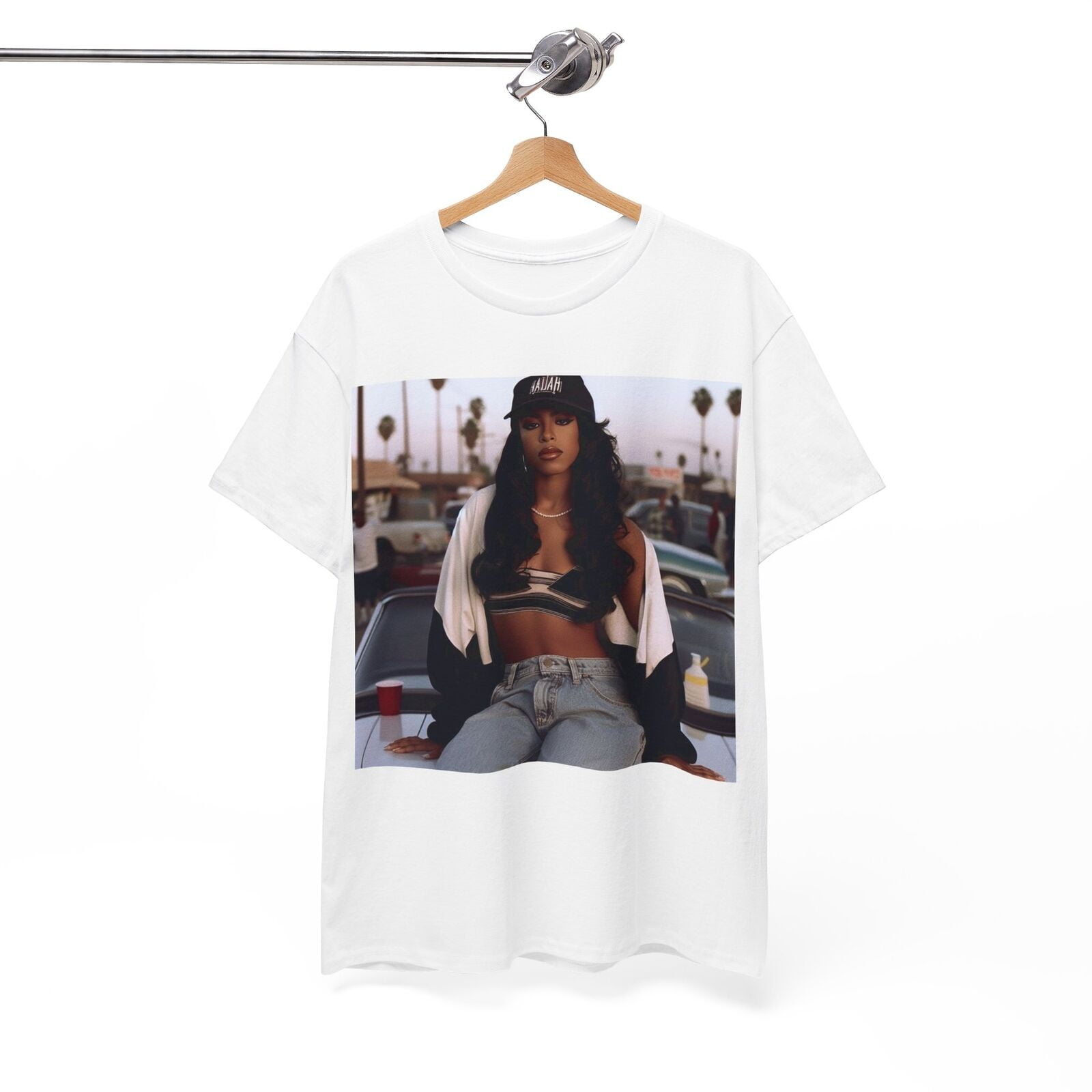 Aaliyah Tshirt Retro California Poster Vintage Hip Hop Unisex Heavy